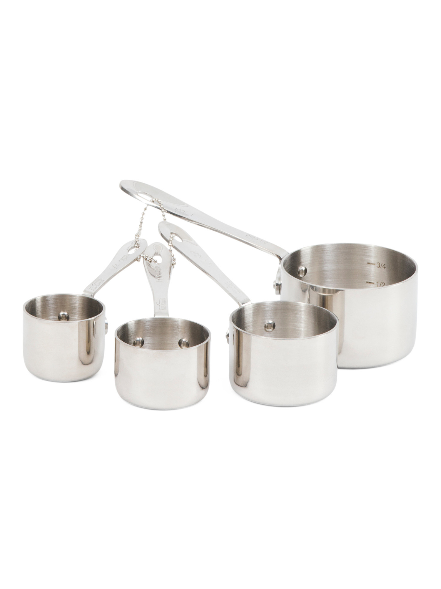 4pc Stainless Steel Measuring Cup Set Slightly Blemished | TJ Maxx