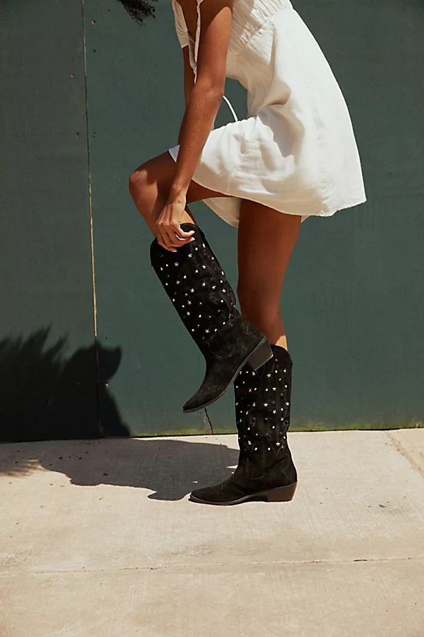 UO Embellished Tall Cowboy Boot | Urban Outfitters (US and RoW)