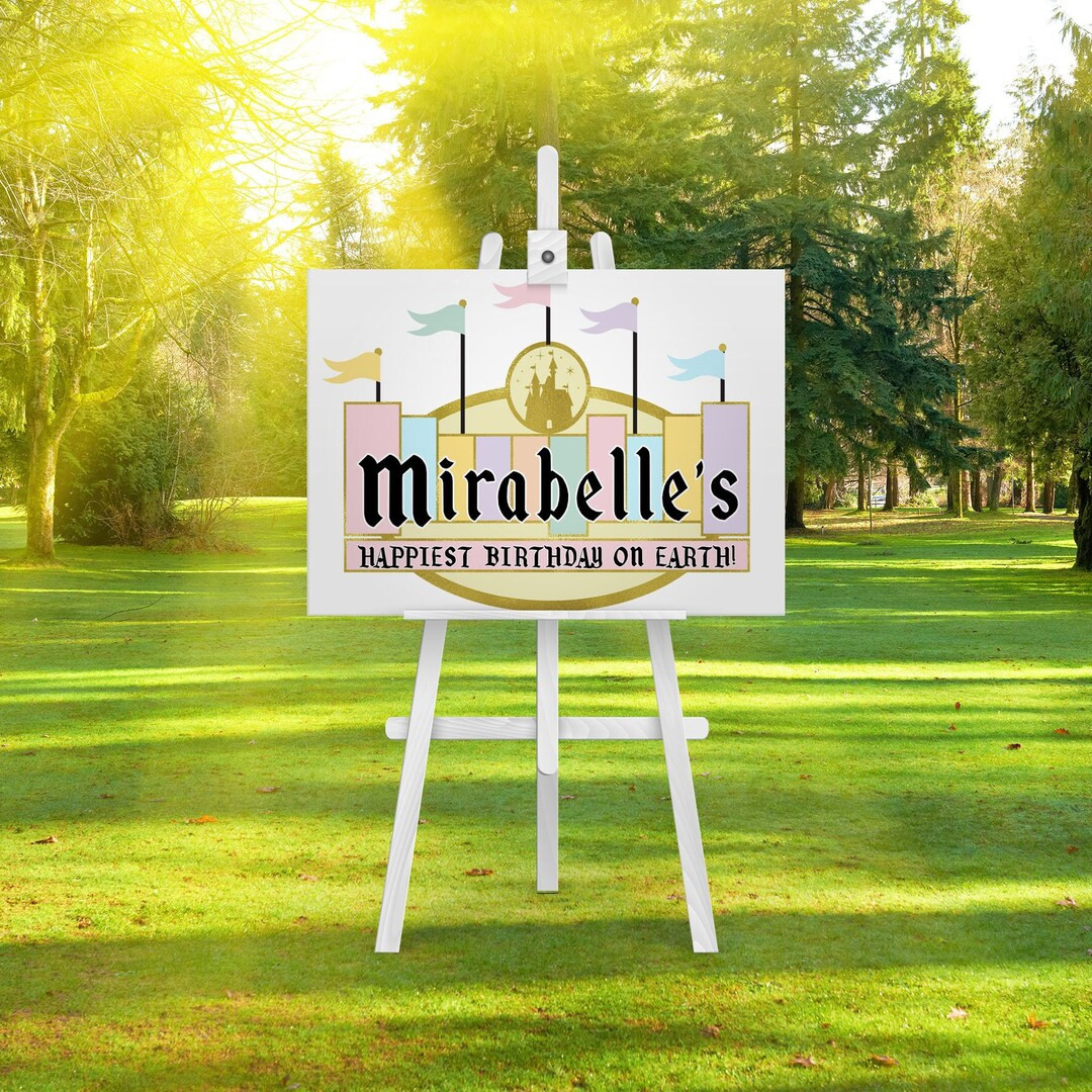 Magical Birthday Disneyland Custom Welcome Sign Vintage - Etsy | Etsy (US)