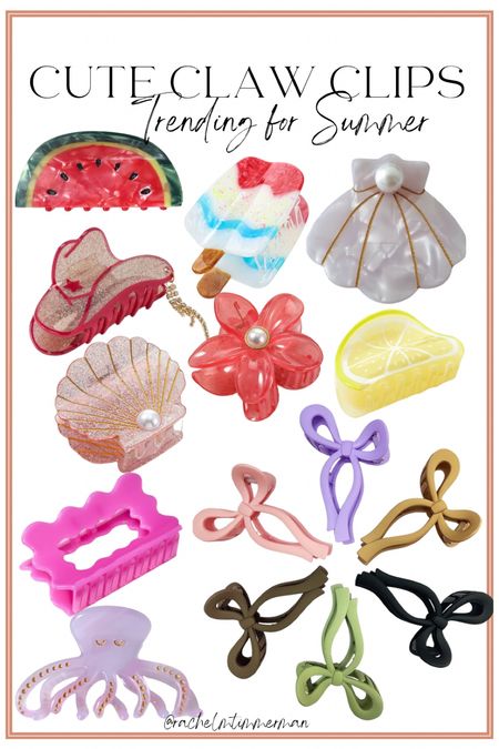There are some of the cutest claw clips right now for summer! And they’re so on trend. They’re all affordable too 🙂

Walmart fashion. Target style. Amazon finds. LTK under 50. Claw clip. 