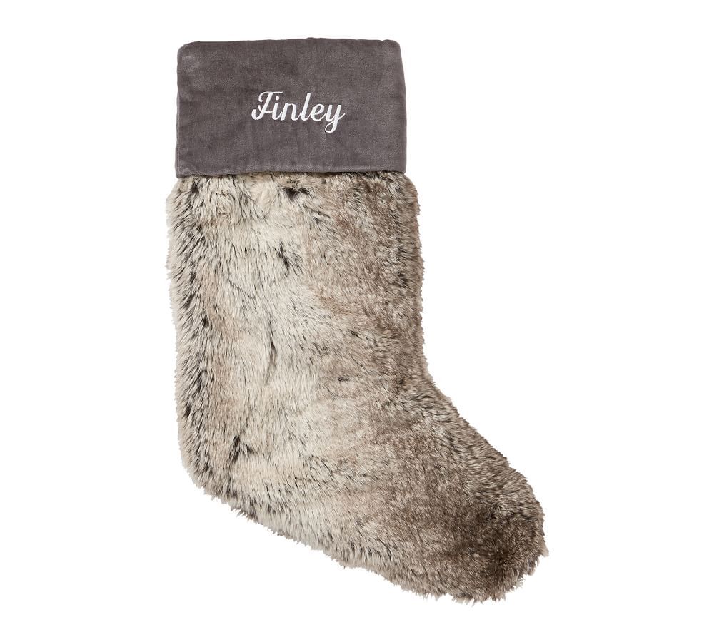 Ombre Faux Fur Stockings | Pottery Barn (US)