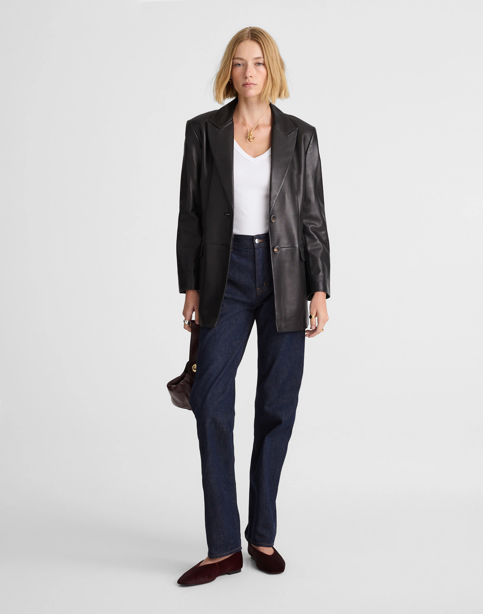 The Petite Longline Straight Jean in Rinse Wash | Madewell