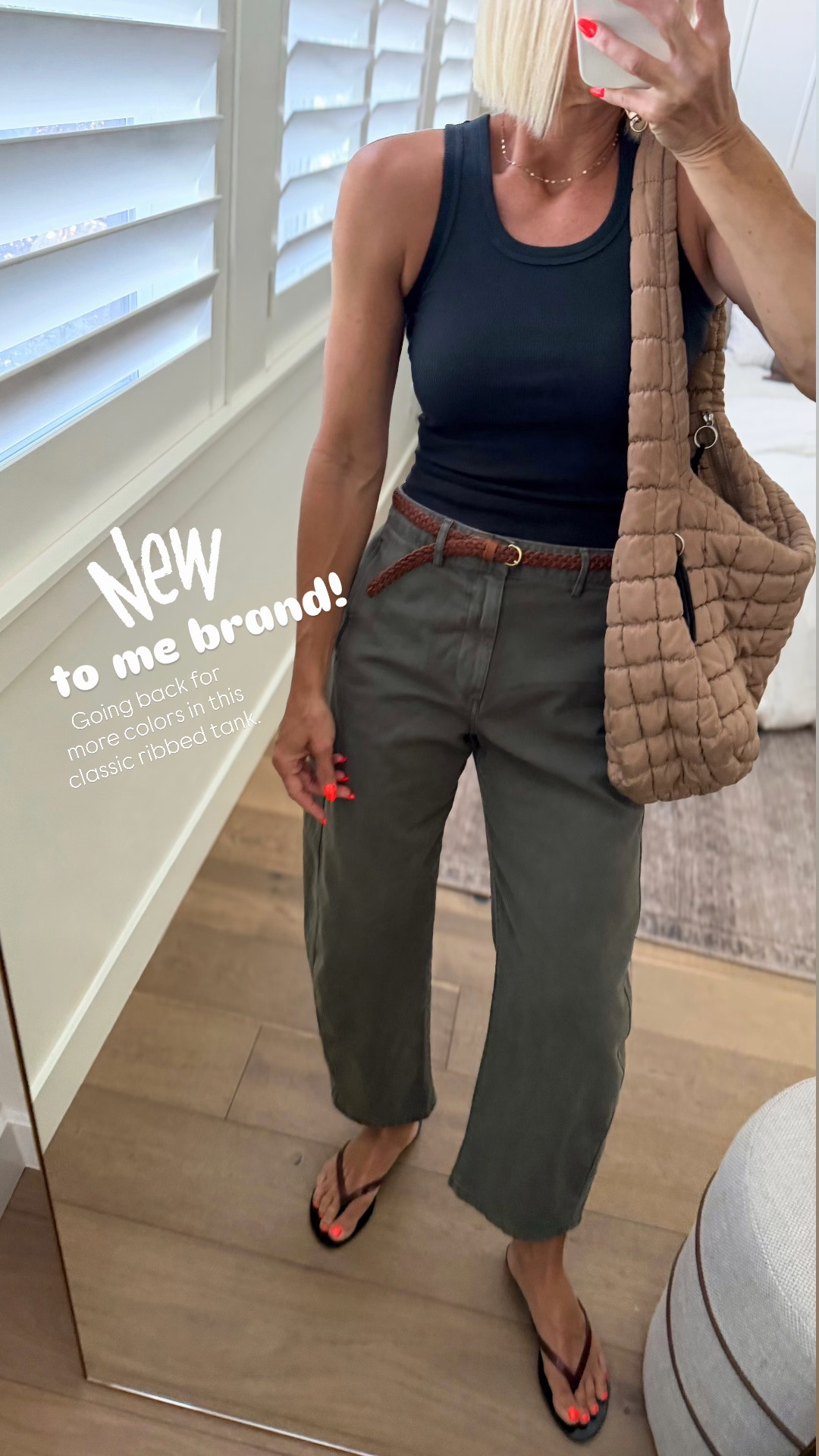 Loving this color combo —  
Classic ribbed tank top + barrel chinos. This exact pair is selling fast, but always restocks! Be sure and save this post.

#LTKmomlife #LTKOver40 #LTKootd