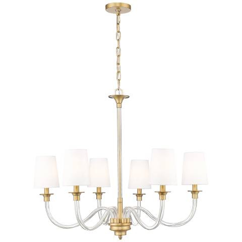 Katerina by Z-Lite Rubbed Brass 32 inch 6 Light Chandelier - #1131M | Lamps Plus | Lamps Plus