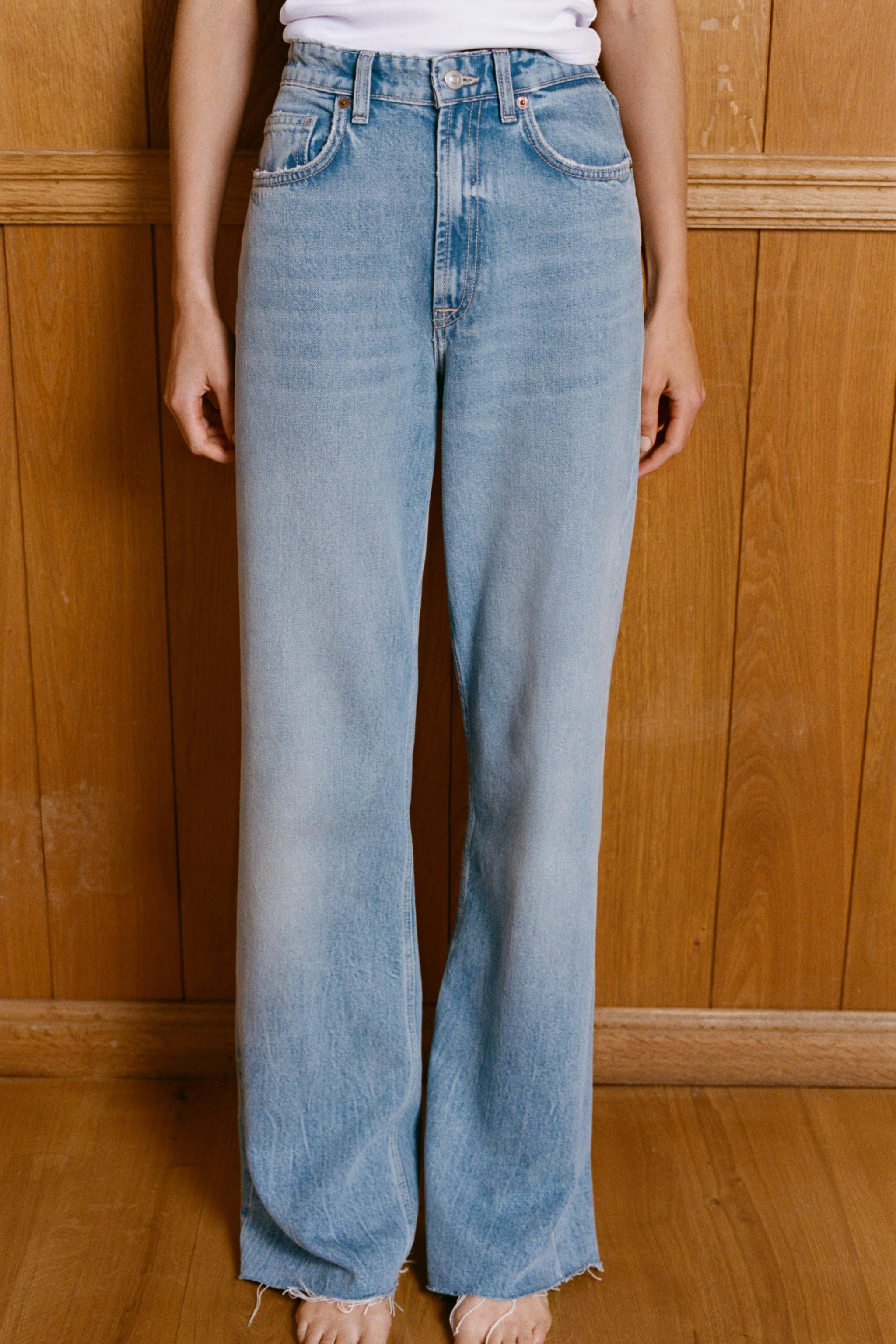 TRF HIGH RISE WIDE LEG JEANS | Zara US