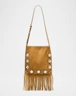 Nellcote Studded Fringe Suede Crossbody Bag | Neiman Marcus
