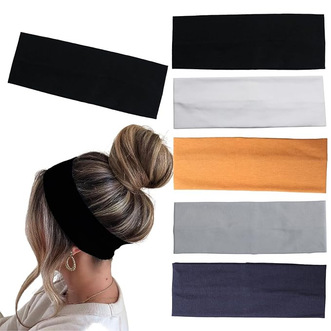 6 Pcs Headbands for Women Hair Cotton Headband for Tie Dye Party Supplies, Non-slip Stretchy Elas... | Amazon (US)