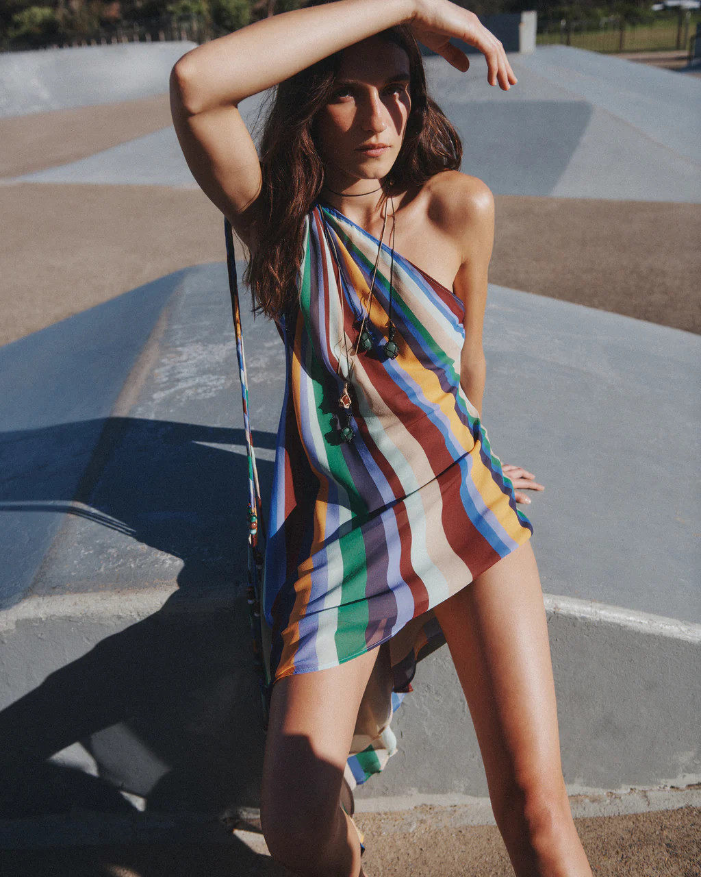 Lumi Silk Dress Wave Length | Hansen and Gretel