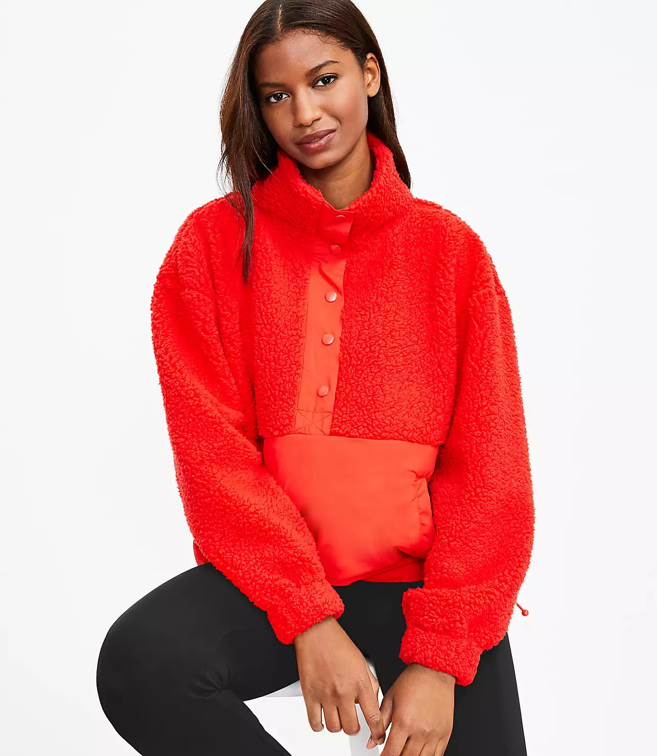 Lou & Grey Colorblock Cozy Up Sherpa Jacket | LOFT