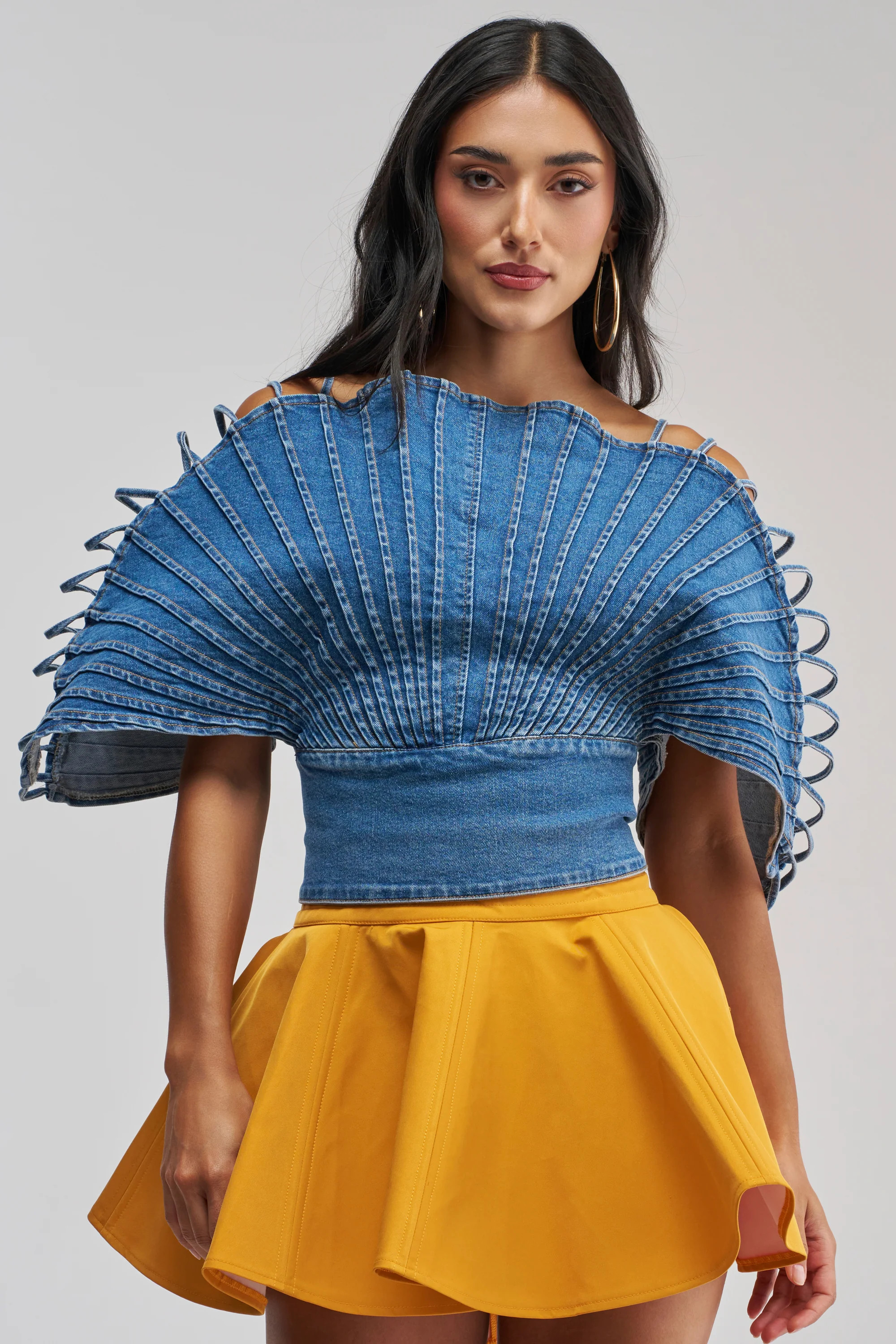 DENIM ON DENIM BLOUSE | AKIRA