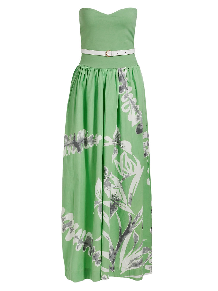 Women's This Time Split-Bodice Belted Maxi-Dress - Mint Blossom - Size XS | Saks Fifth Avenue