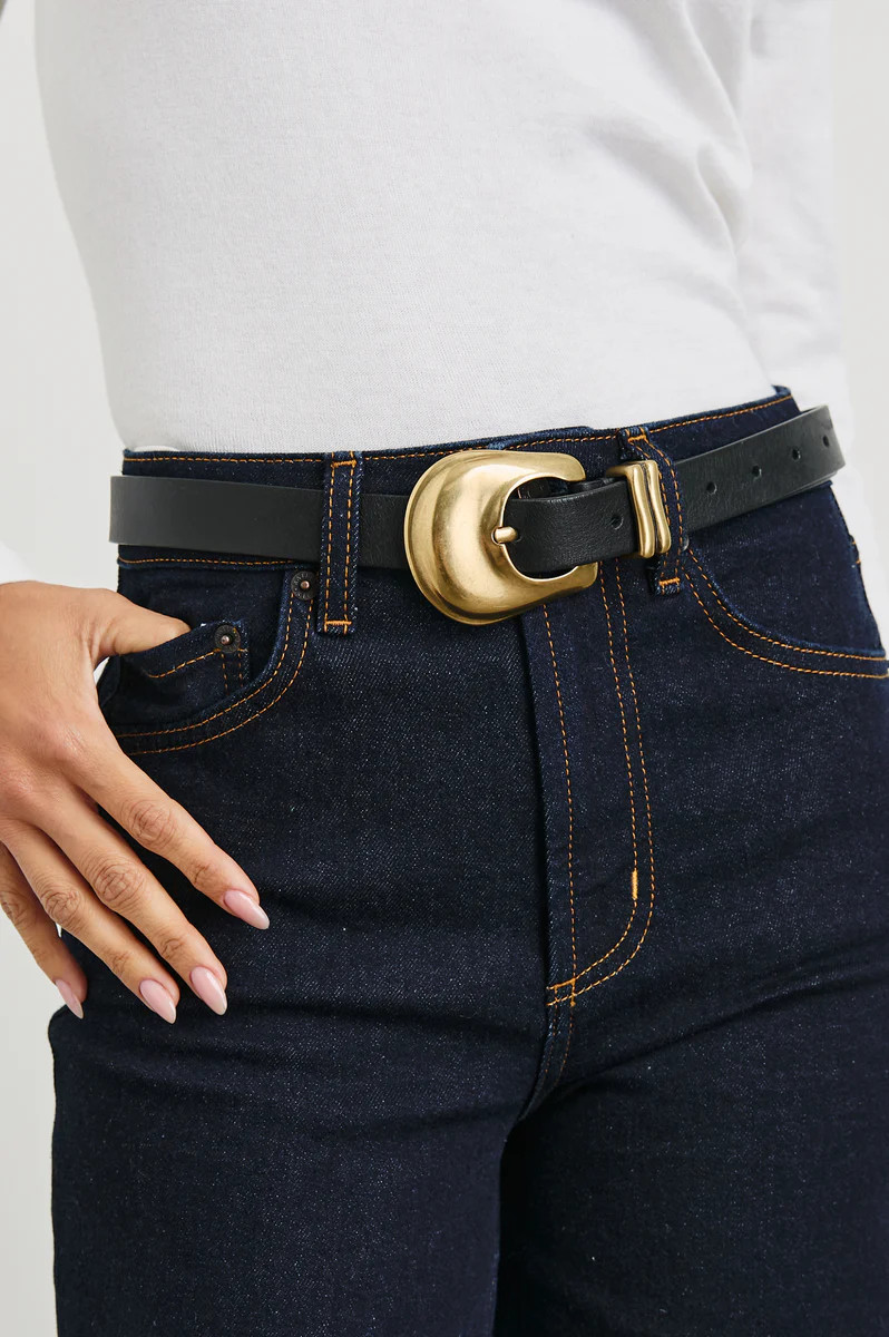 RODEO BELT - BLACK GOLD | Rails