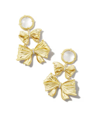 Kendra Scott x LoveShackFancy Gold Statement Earrings in Light Pink Iridescent Abalone | Kendra S... | Kendra Scott