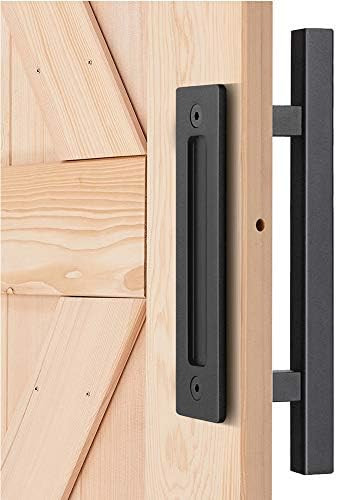 12 Inch Sliding Barn Door Pull Handle Set, Square | Amazon (US)