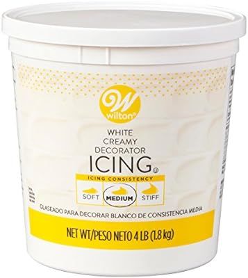 Wilton Creamy White Decorator Icing,Medium Consistency,4 lb. Tub, Cake Decorating Supplies | Amazon (US)