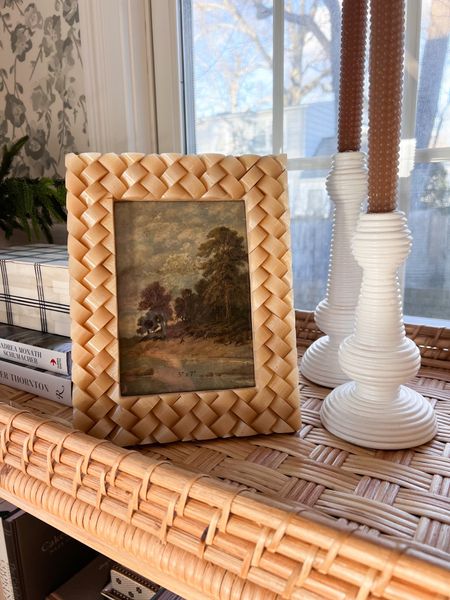 Love this woven rain picture frame from Amazon! Looks super luxe but is actually very affordable. Linking it along with everything else here (including my favorite Amazon candles, candlesticks and this bar cart!!) 

#LTKfindsunder50 #LTKhome #LTKsalealert
