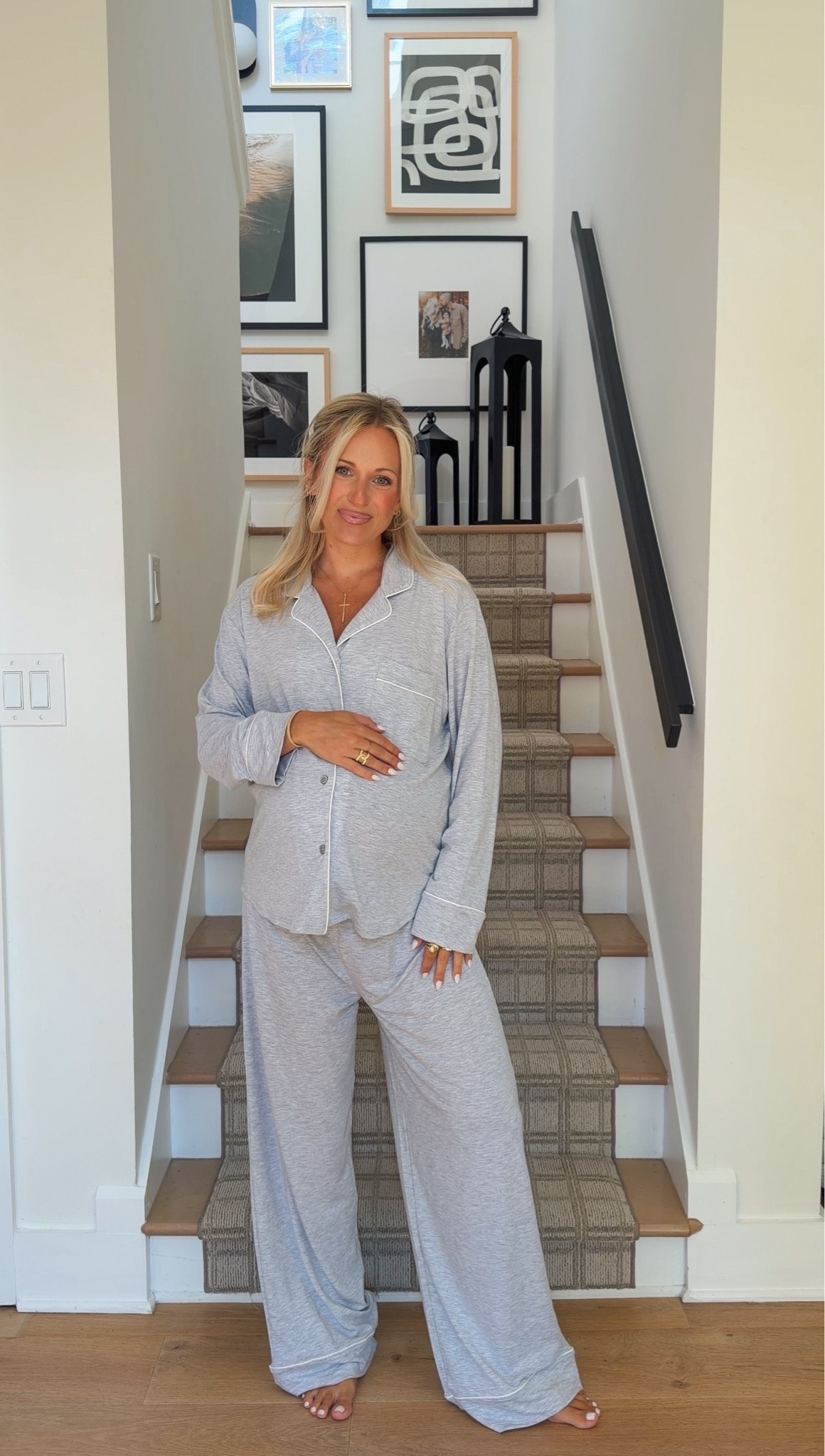 Wearing medium at 36 weeks pregnant (this set is sooooo soft and comfy!)

#LTKootd #LTKSeasonal #LTKBump