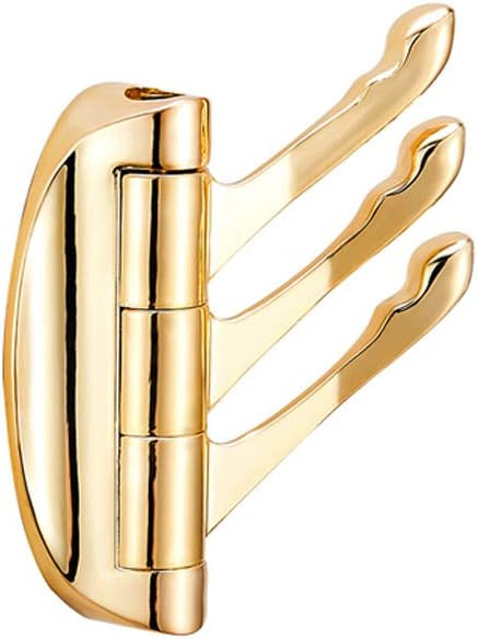 Set of 2 Solid Metal Swivel Hook Heavy Duty Folding Swing Arm Triple Coat Hook with Multi Three F... | Amazon (US)