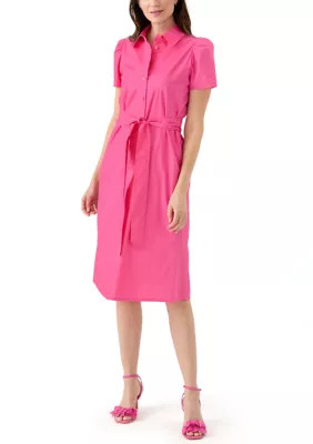 Women's Puff Sleeve Midi Shirtdress | Belk