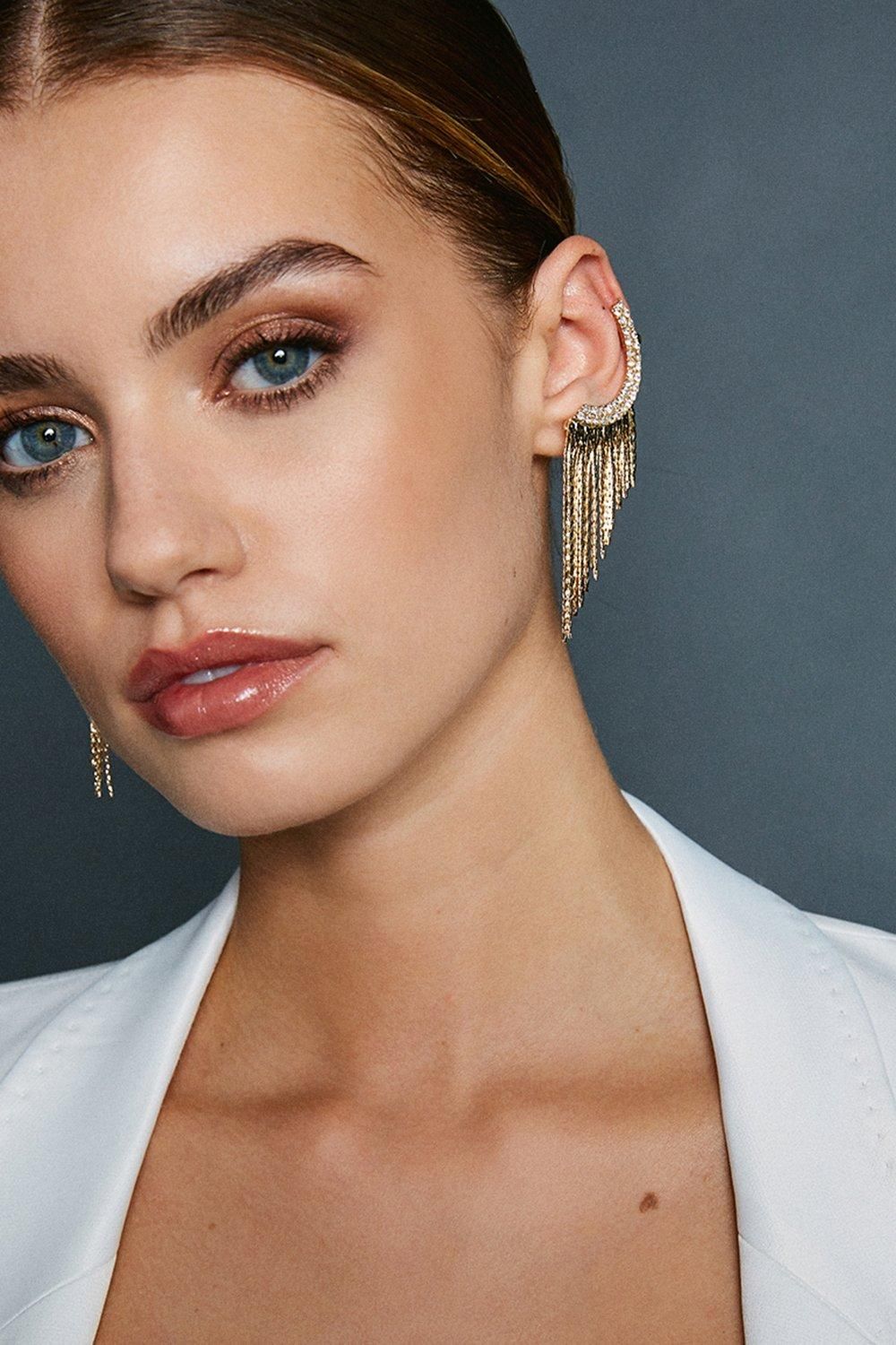 Ear Cuff Drop Detail Earring | Karen Millen US