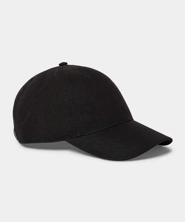 Linen Dad Cap in Black | Todd Snyder