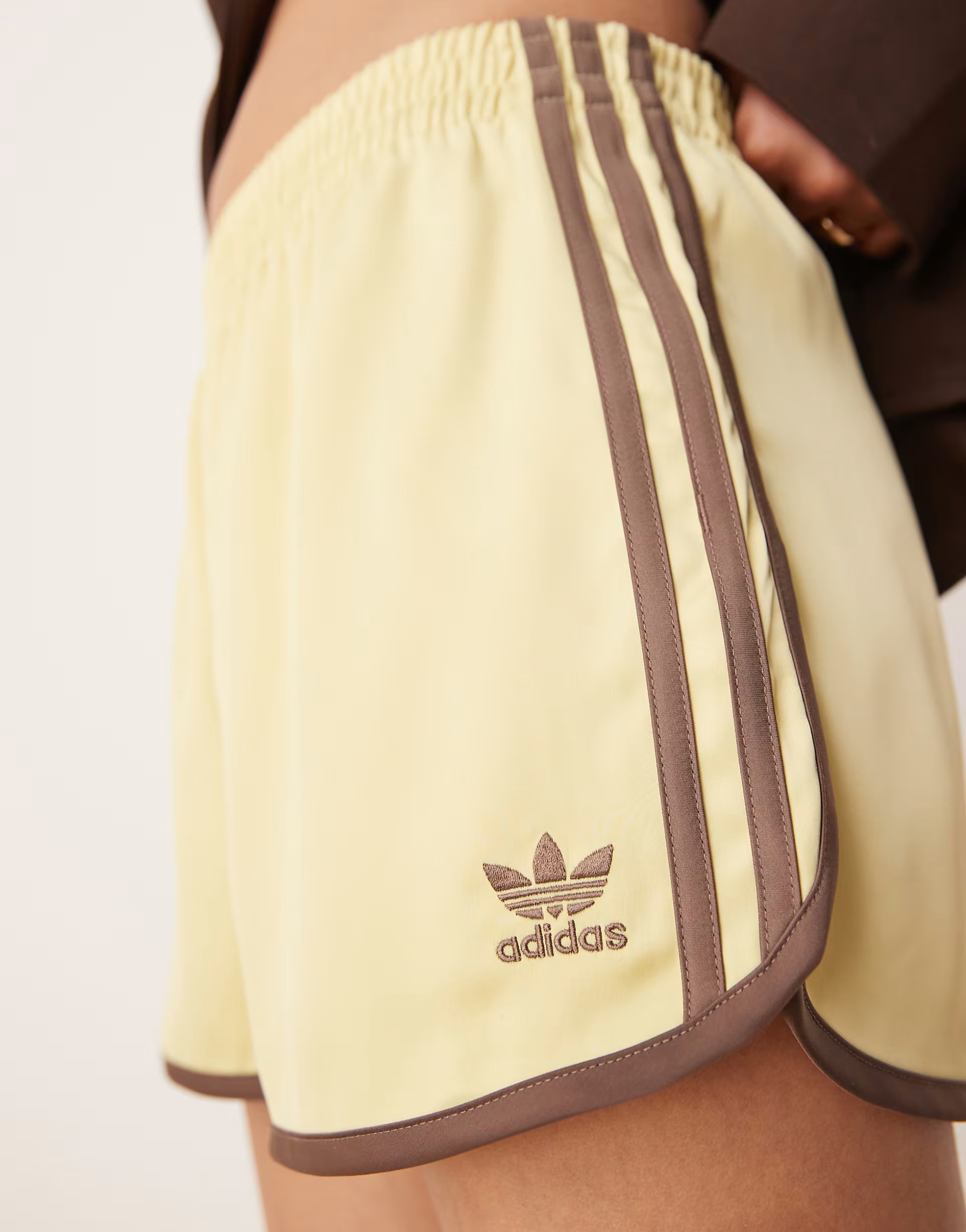 adidas Originals three stripe sprinter shorts in yellow | ASOS | ASOS (Global)