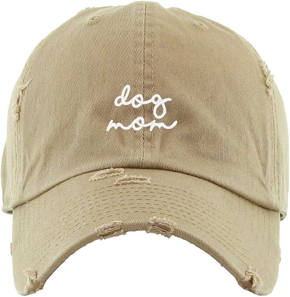 Dog Mom Vintage Baseball Cap Embroidered Cotton Adjustable Distressed Dad Hat | Amazon (US)