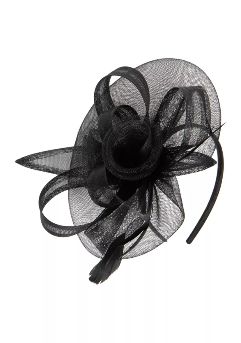 Mesh Disc Fascinator Hat with Bow and Feathers | Belk
