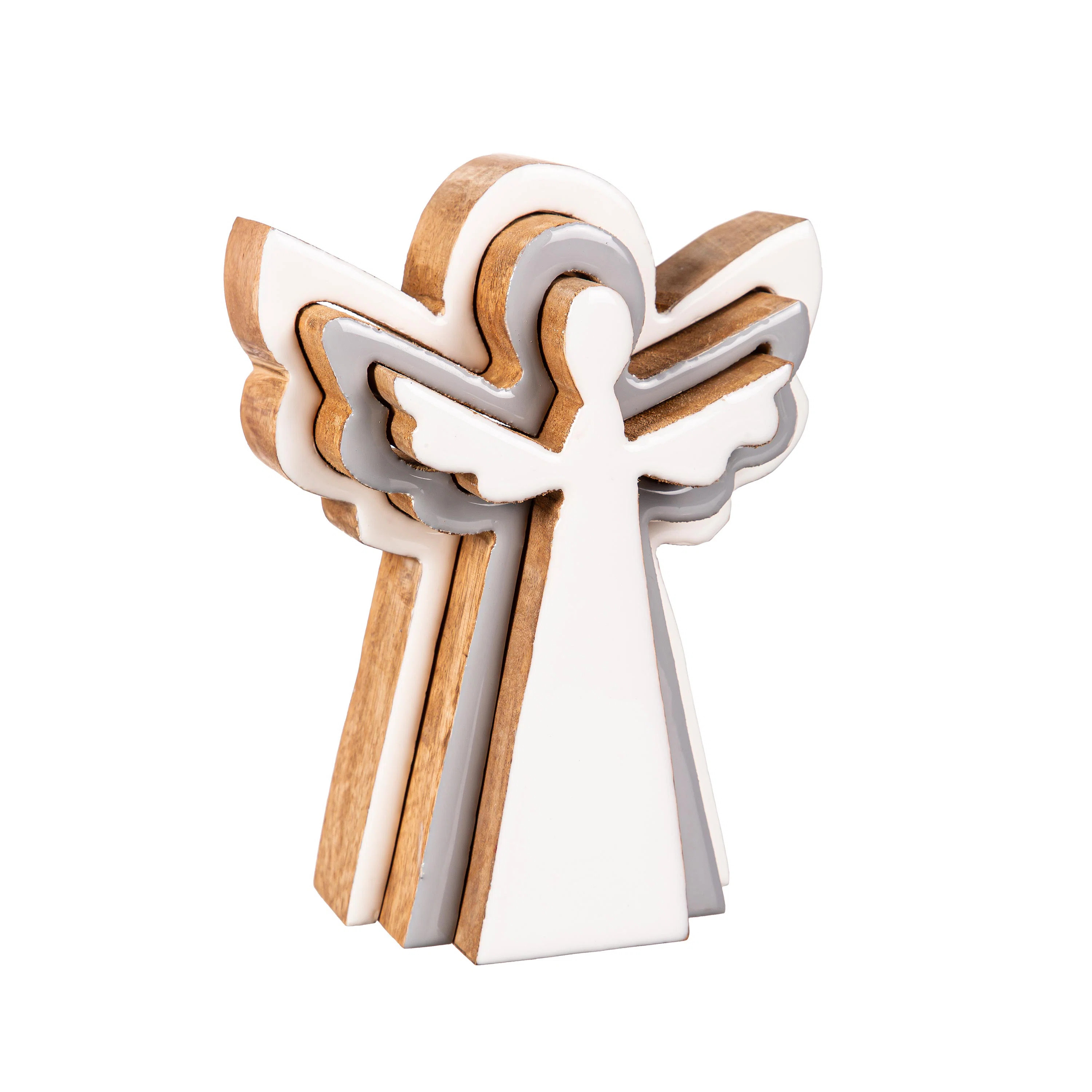 The Holiday Aisle® 8" Wood Angel Table Decor | Wayfair | Wayfair North America