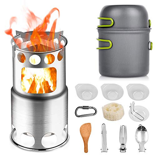 GEERTOP 13pcs Camping Cooking Set Ultralight Backpacking Cookware Mess Kit with Pots for Outdoor Cam | Amazon (US)