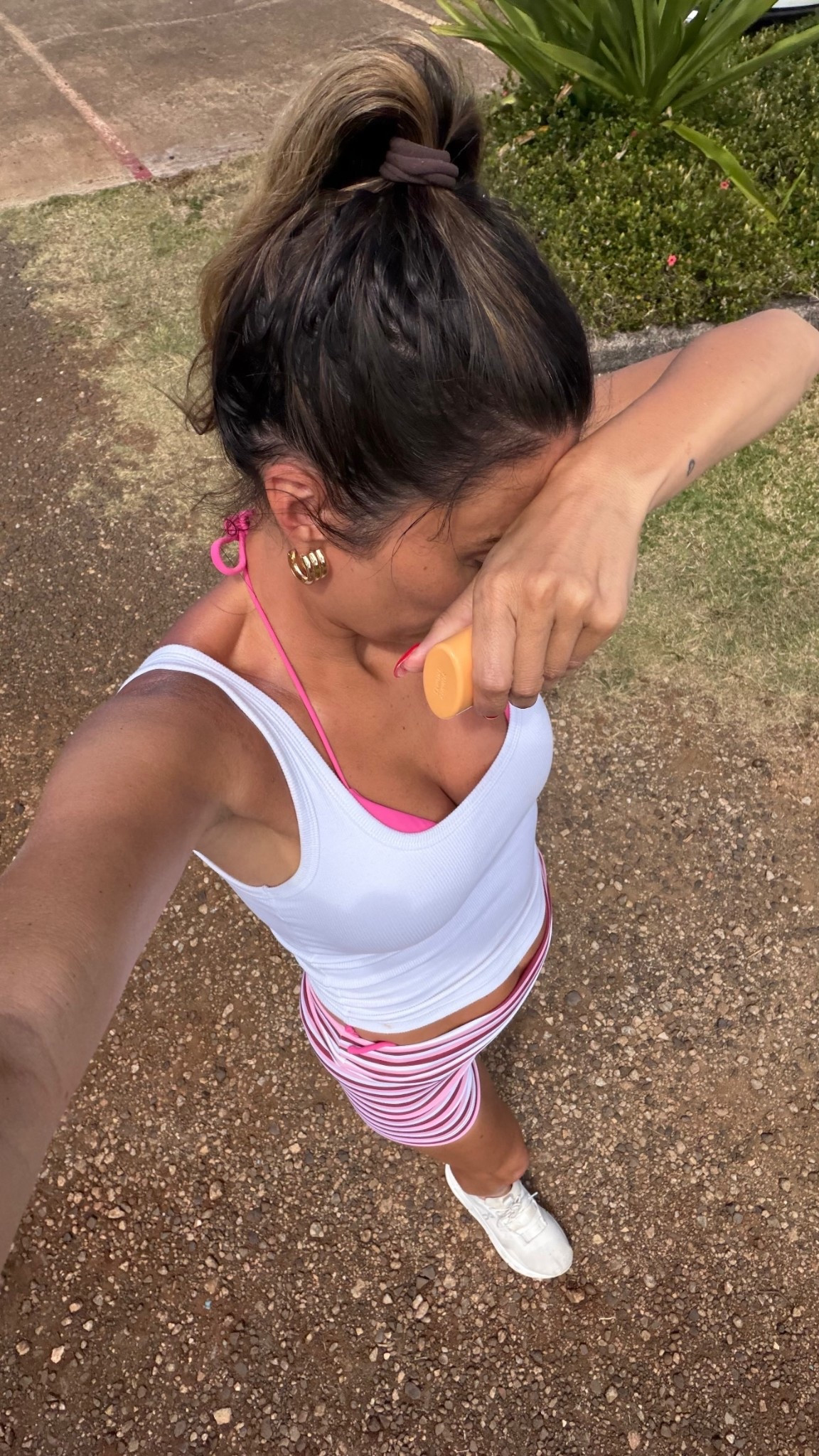 Summer vacation outfit - these striped stretchy shorts make a great swimsuit coverup! So comfy

#LTKootd #LTKSwim #LTKSeasonal