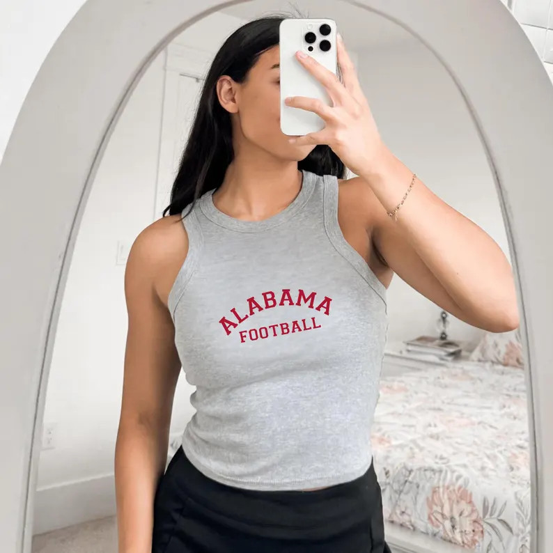 Alabama Football Tank Top, Women's Red College Sports Shirt, Team Fan Apparel, Game Day Top, Tide... | Etsy (US)