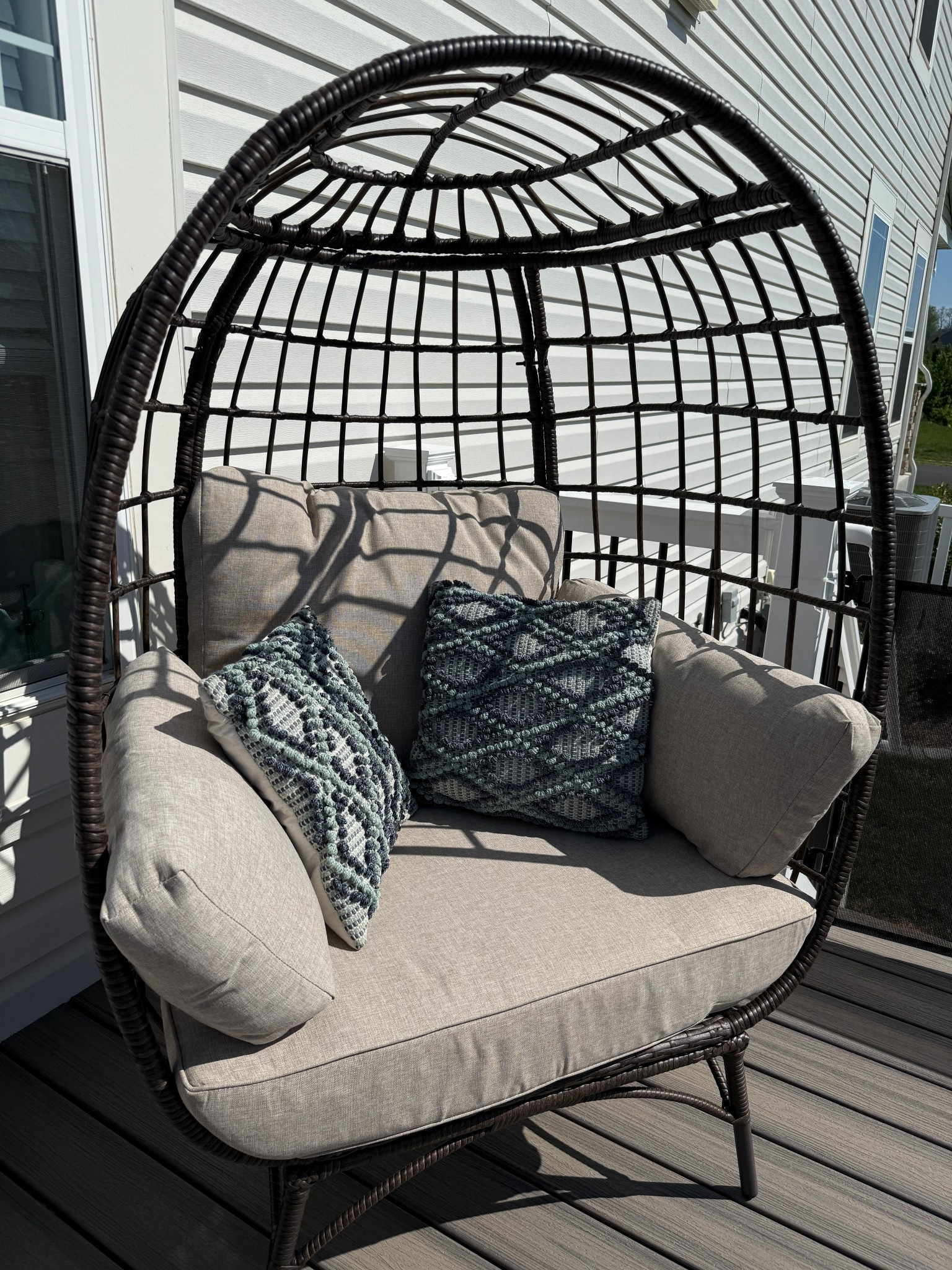 // ✨Oversized Egg Chair ✨//

Brown frame, beige cushion 
#wayfairdays #wayfair


#LTKHome