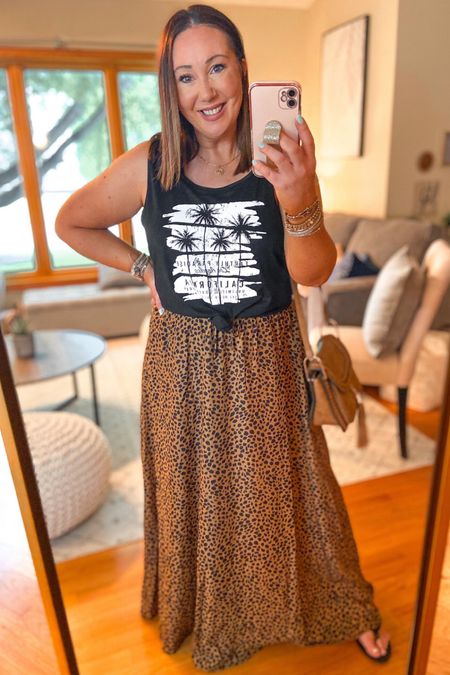 My favorite maxi skirt!  Perfect for vacation!  Size xl in mine. Fully lined too!  Linked similar tank tops!  

#LTKunder50 #LTKtravel #LTKcurves