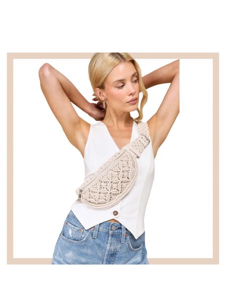 Ivory macrame belt bag

#LTKitbag #LTKstyletip #LTKfindsunder50