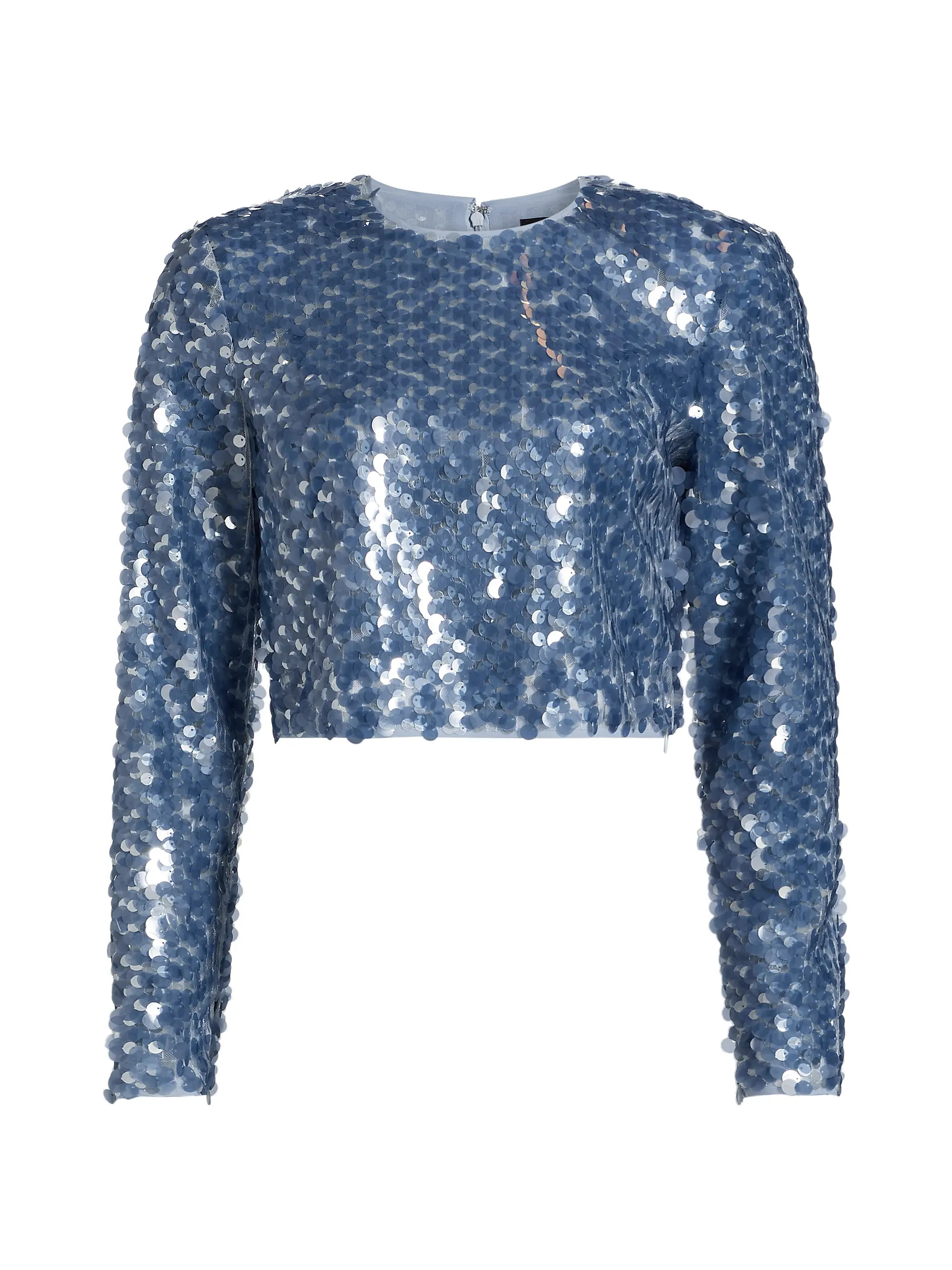 Anaya Sequined Long-Sleeve Top | Saks Fifth Avenue