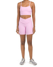 Rib Strappy Bra And Rib V Waist Shorts Collection | Marshalls