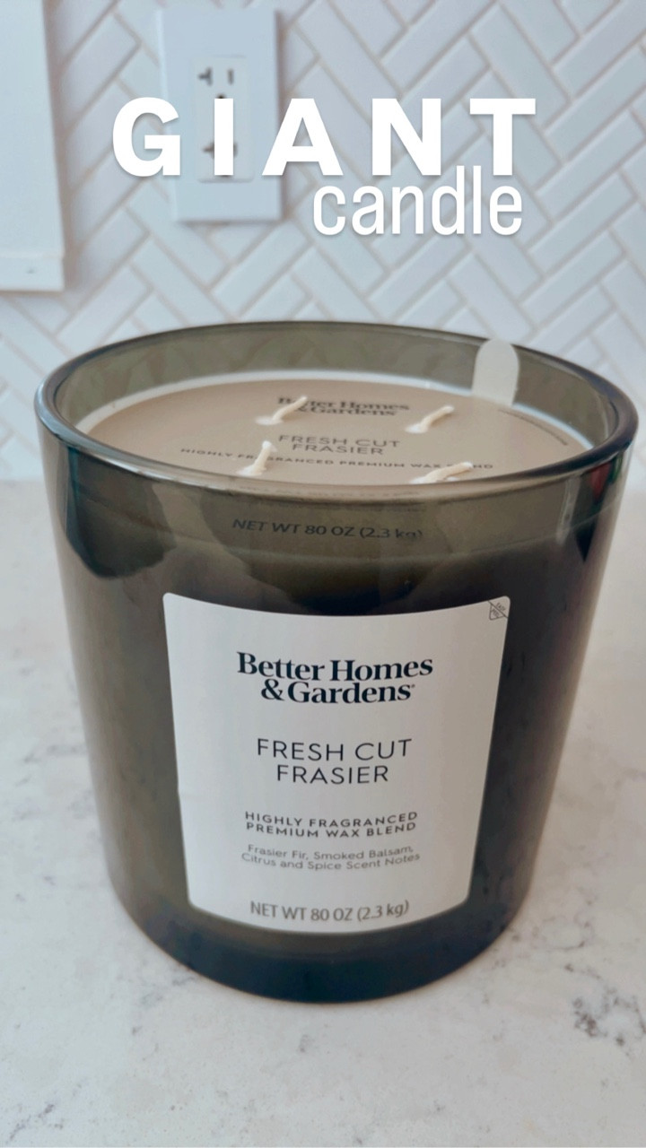 This 80oz Better Homes & Gardens candle is bigger than my head 🤯 Smells like a fresh cut Christmas tree (Frasier fir + smoked balsam + citrus & spice) and it’s only $34 at Walmart 🎄🔥 Perfect for cozy season vibes without breaking the bank!

#WalmartFinds #AffordableLuxe #HomeDecor #HolidayVibes #WalmartHome #CandleObsessed

#LTKHome #LTKFindsUnder50 #LTKSeasonal