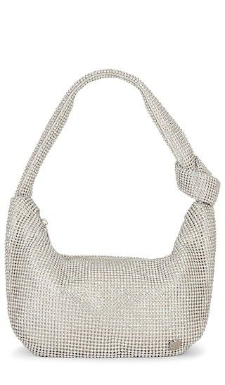 Jessica Soft Crystal Mesh Croissant Bag in Silver | Revolve Clothing (Global)