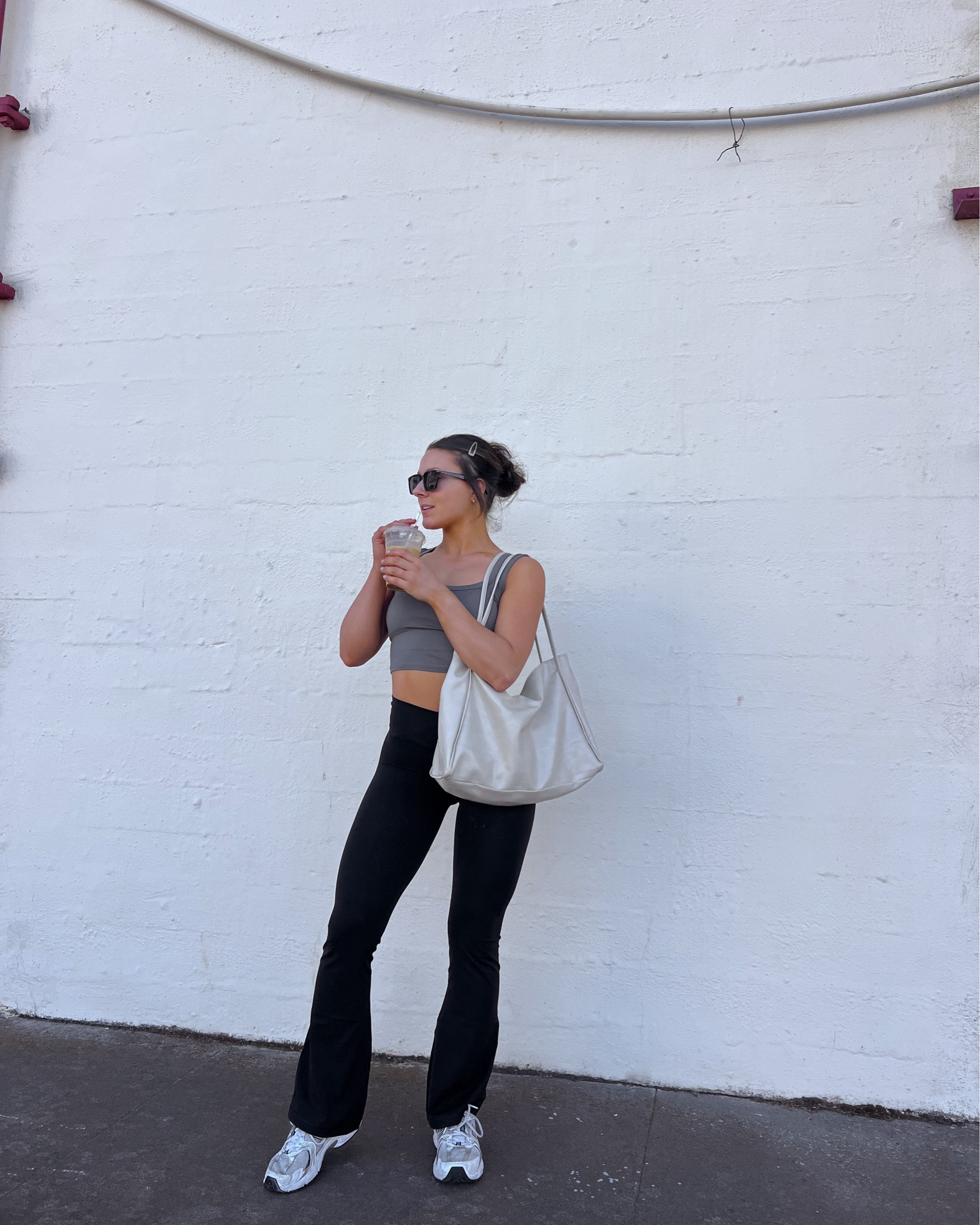 Flare leggings are IN for fall! ☕️🍂 (and maple iced lattes)

These CrzYoga v-waist flare leggings are STUNNING, COMFY  so soft!! Their sizing can be a little big, and I like my leggings super tight and compressive, so these pictured are an XXS. But they have a size chart to help you! 🤍🫶

Whole outfit has pieces under $50 (minus the shoes)!! 

#LTKSeasonal #LTKActive #LTKFindsUnder50