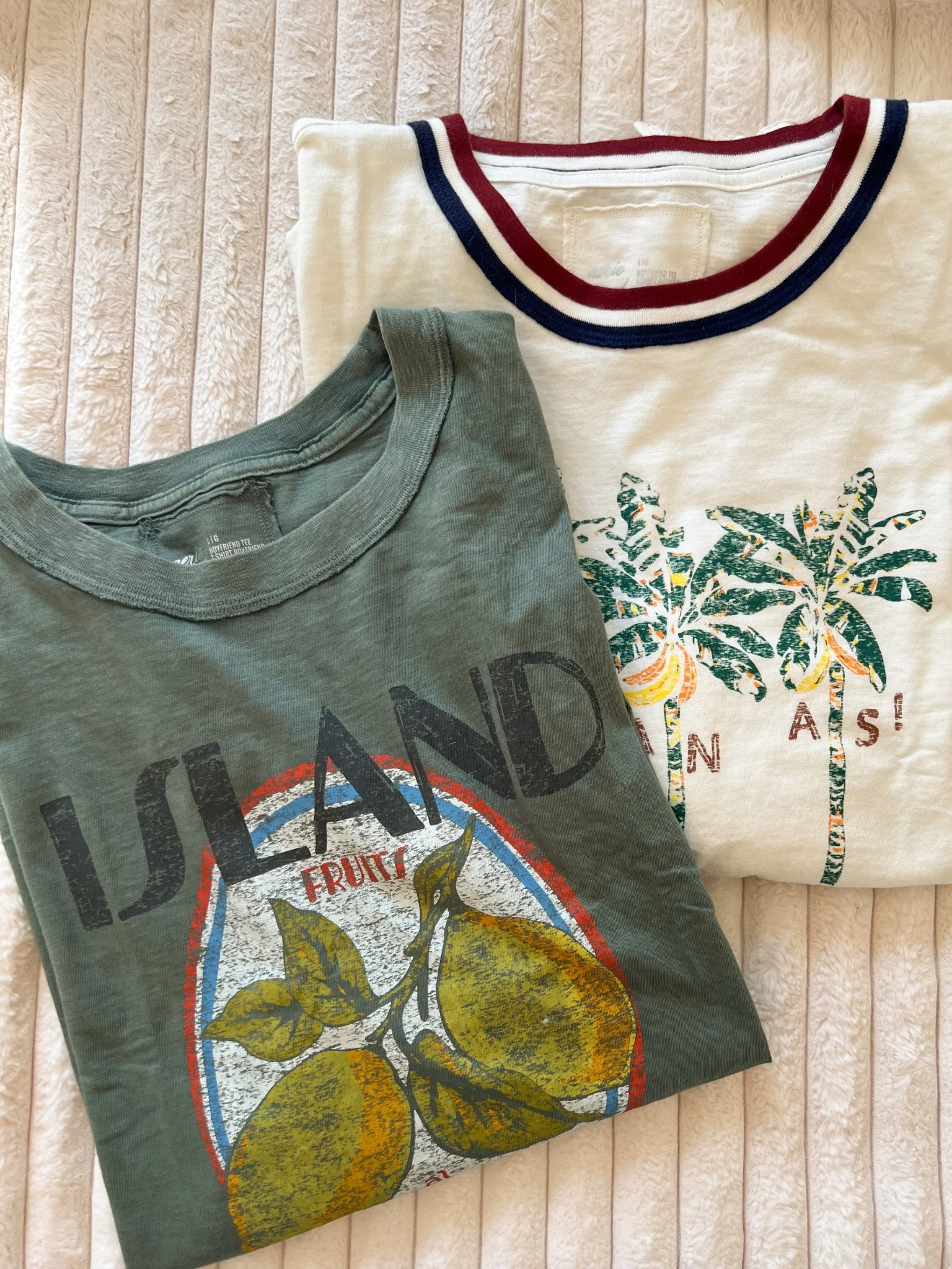 The cutest summer fruit themed graphic tees from aerie! I wear my usual size L


#LTKsummer #LTKsale