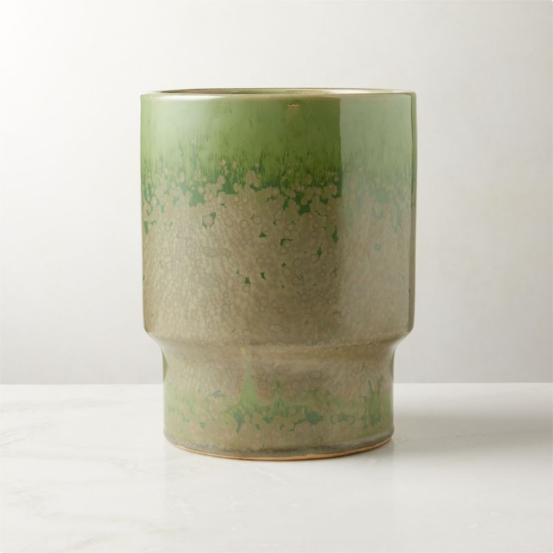 Leda Green Vase + Reviews | CB2 | CB2