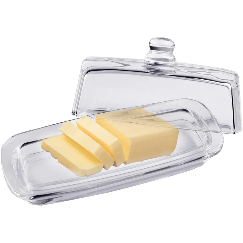 Symple Stuff Garvin Glass Butter Dish | Wayfair North America
