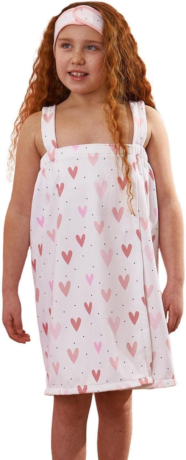 Dreamscene Childrens Love Heart Printed Quick Dry Kids Holiday Pool Beach Bath Elasticated Strap ... | Amazon (UK)