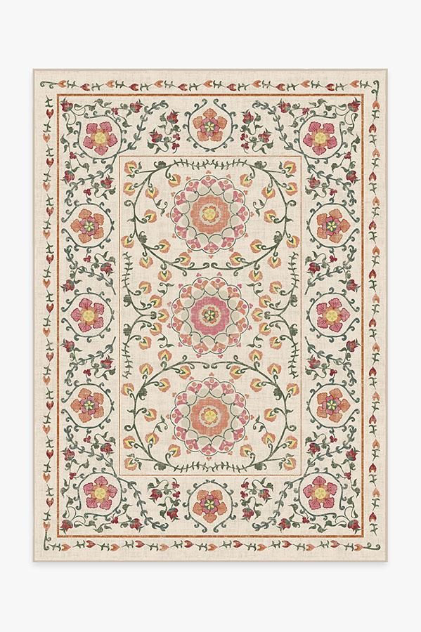 Suzani Coral Rug | Ruggable