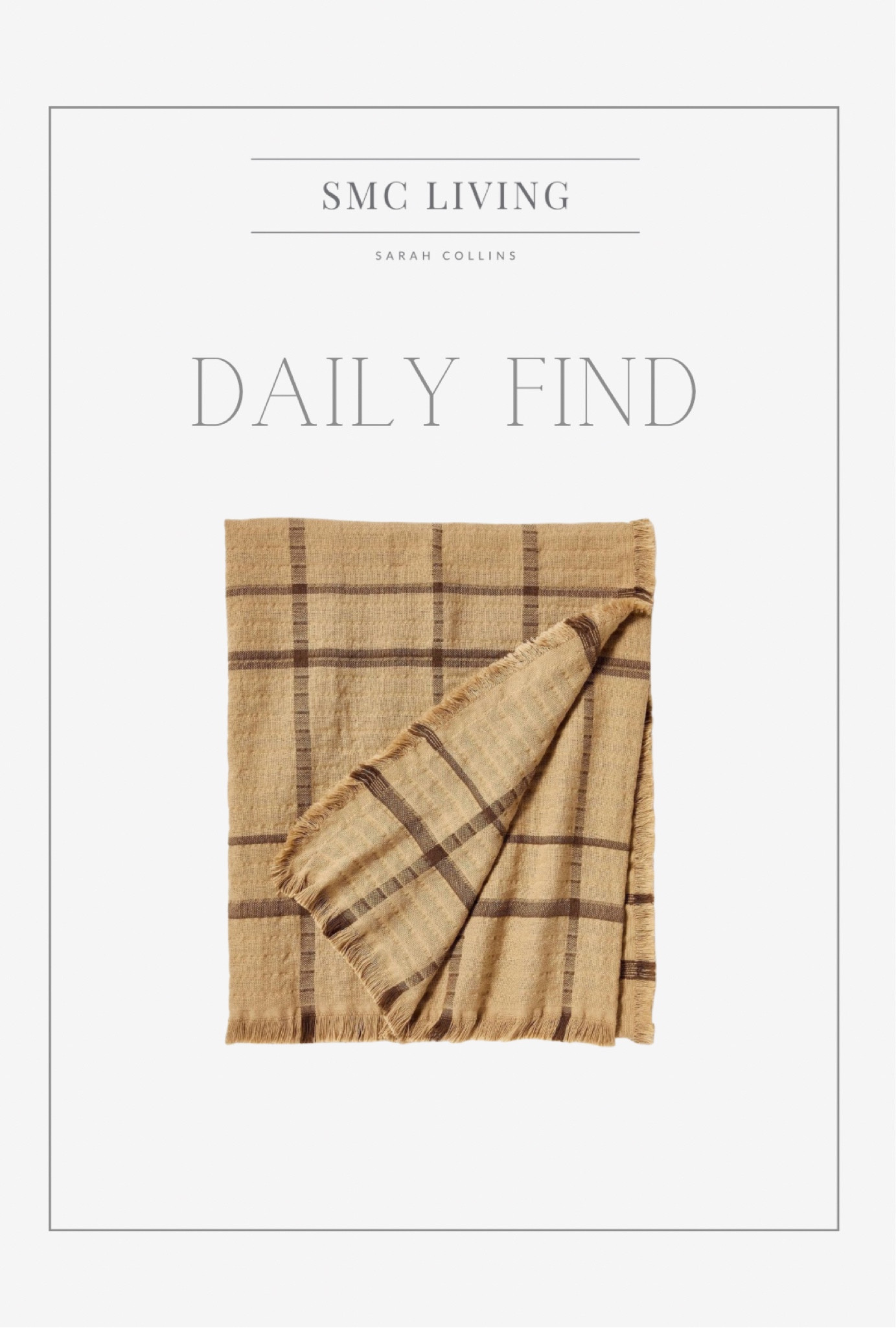Daily find 🤩

Fall decor
Fall throw blanket
Plaid throw blanket
Throw blanket
Neutral throw blanket


#LTKSeasonal #LTKfindsunder50 #LTKhome