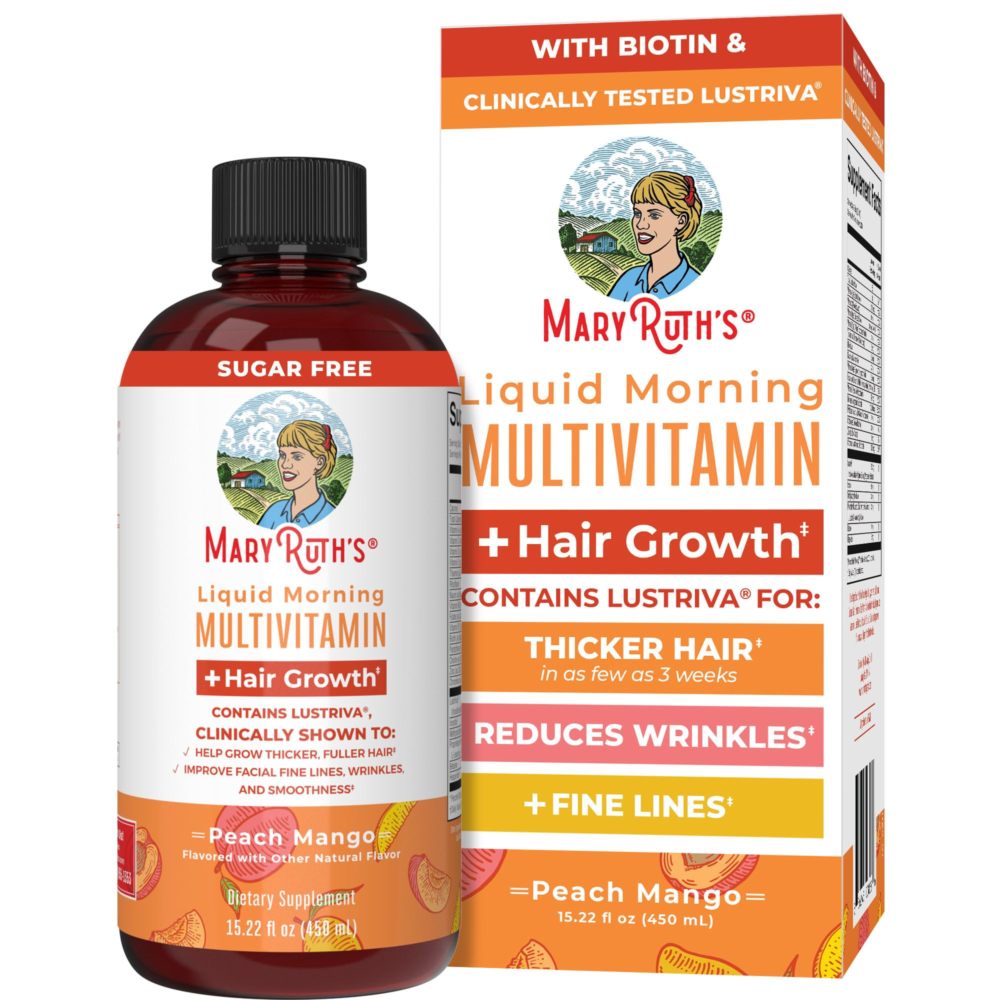 MaryRuth's Liquid Multivitamin + Hair Growth | Biotin 10000mcg | Lustriva Hair Growth Supplement ... | Amazon (US)