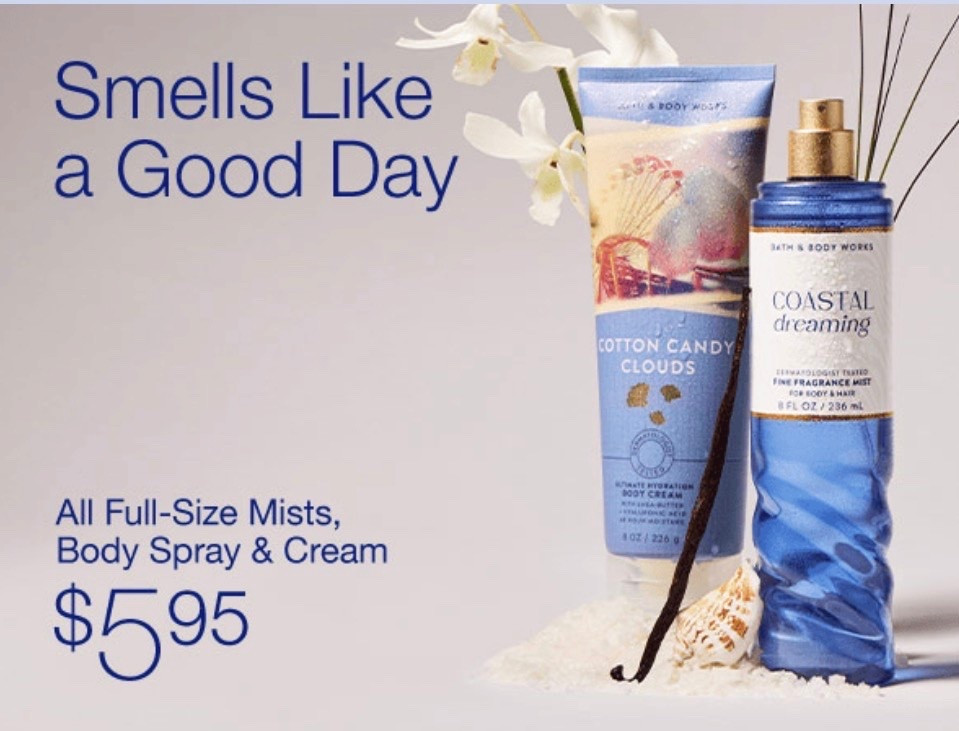 Bath & Body Works has all Fill Size Body Creams, Full Size Mist Sprays & Body Sprays down to only $5.95 today!! So many new scents included - love all the ocean and summer treat inspired scents available right now! No code needed - deal automatically applies. 🧴

If you’re looking for a useful Father’s Day gift, the Ocean Men’s Collection smells AMAZING 🌊

#LTKBeauty #LTKSaleAlert #LTKselfcare
