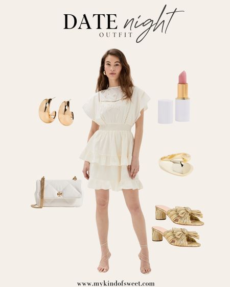 Date Night Outfit Idea // the perfect white dress for summer and a fun date night look. Pair with gold accessories and a pink lip!

#LTKstyletip #LTKbeauty #LTKshoecrush