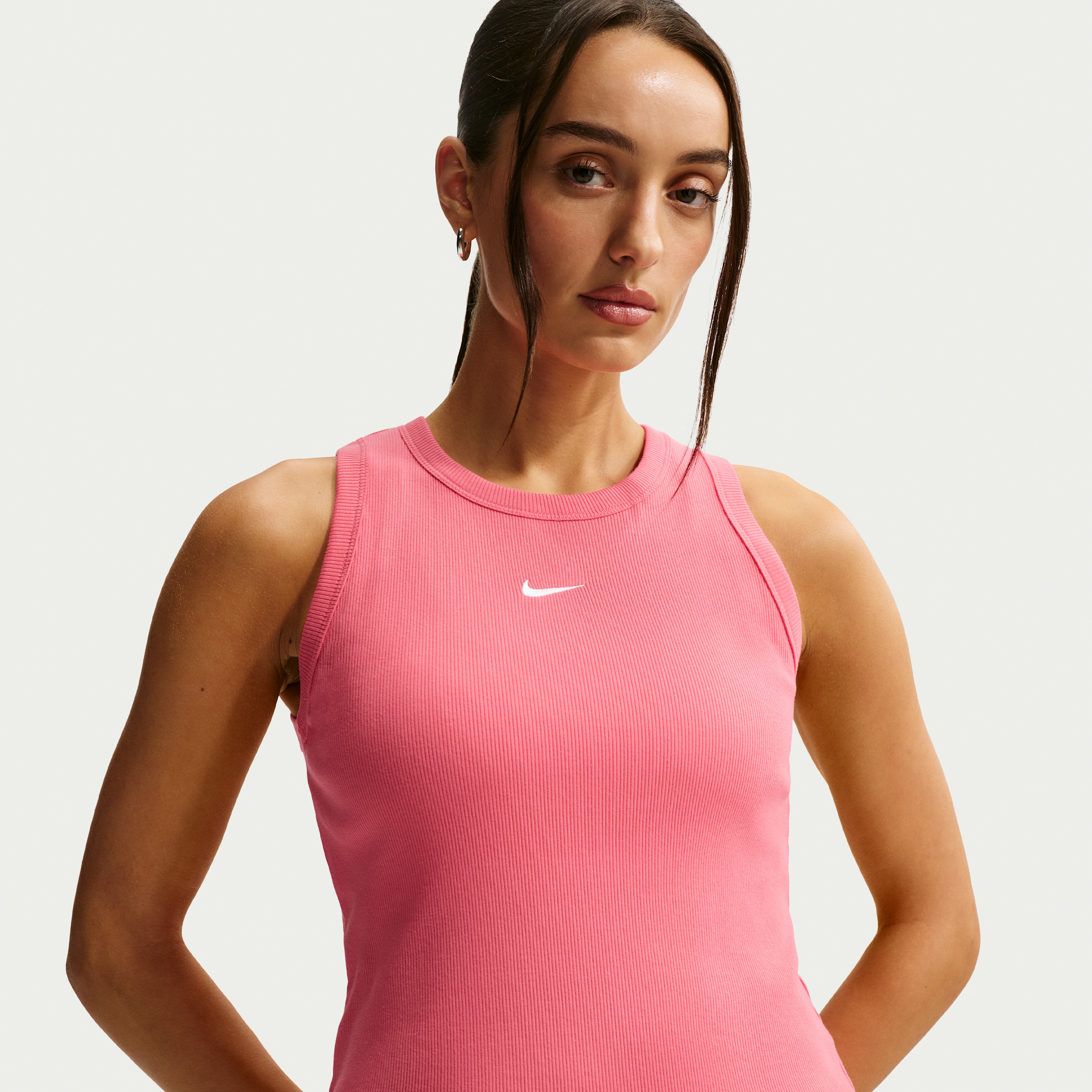 Women's Nike Sportswear Tight Ribbed Tank Top in Pink | IH7956-897 | Nike (US)